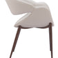 Limay Dining Chair Beige & Walnut (Set of 2)