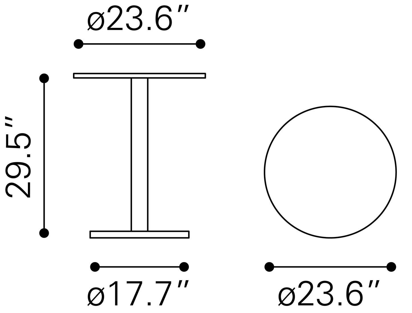 Alto Bistro Table Brown & Black