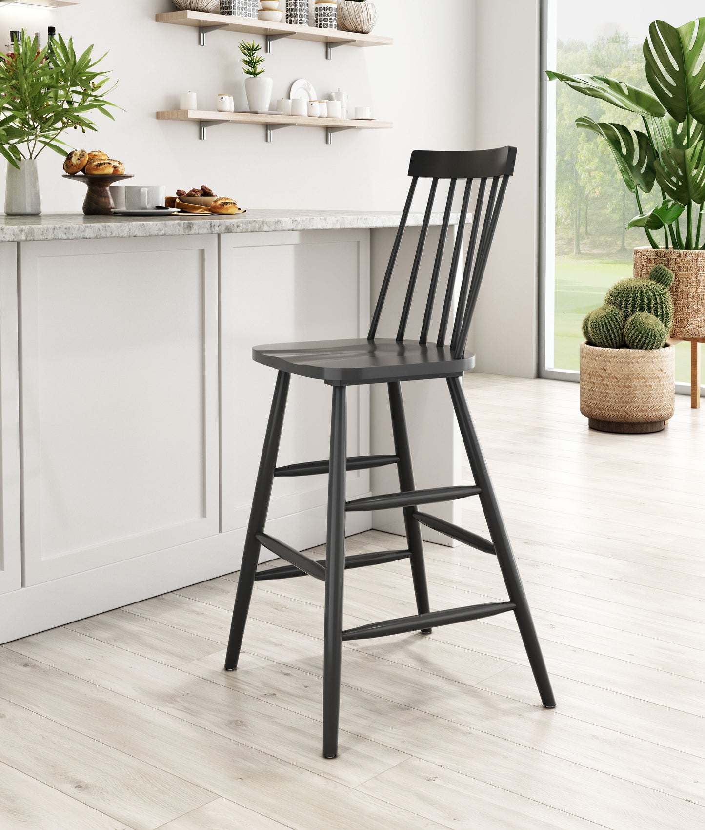 Ashley Barstool Black (Set of 2)