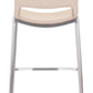 Ace Barstool Light Pink & Silver (Set of 2)