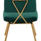 Nicole Dining Chair Green & Gold (Set of 2)