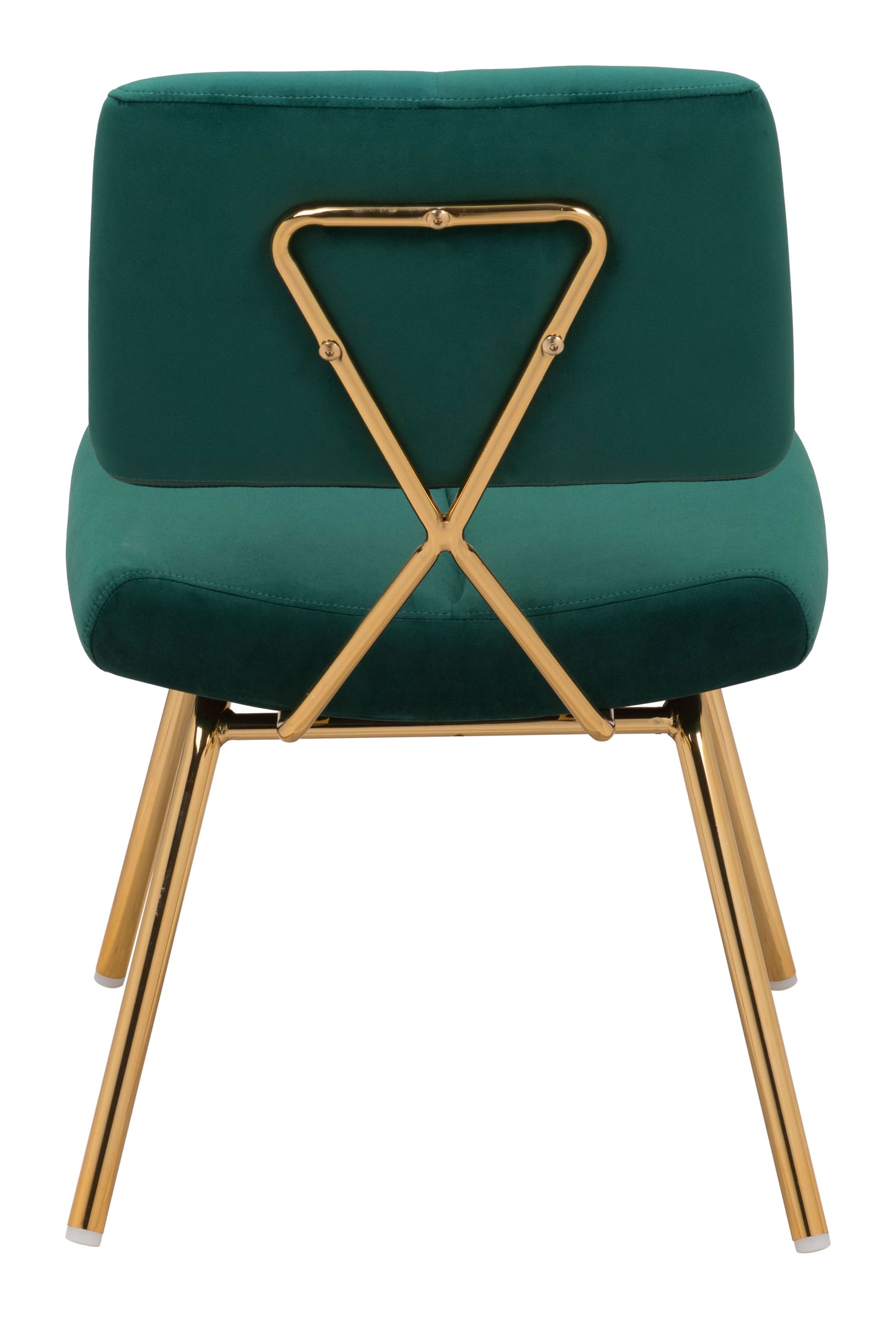 Nicole Dining Chair Green & Gold (Set of 2)