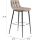 Tangiers Barstool Taupe (Set of 2)