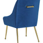 Maxine Dining Chair Navy Blue & Gold (Set of 1)