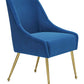 Maxine Dining Chair Navy Blue & Gold (Set of 1)